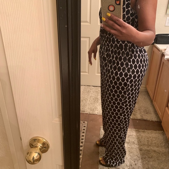 NWT Black and white Lane Bryant jumpsuit. - Picture 3 of 5